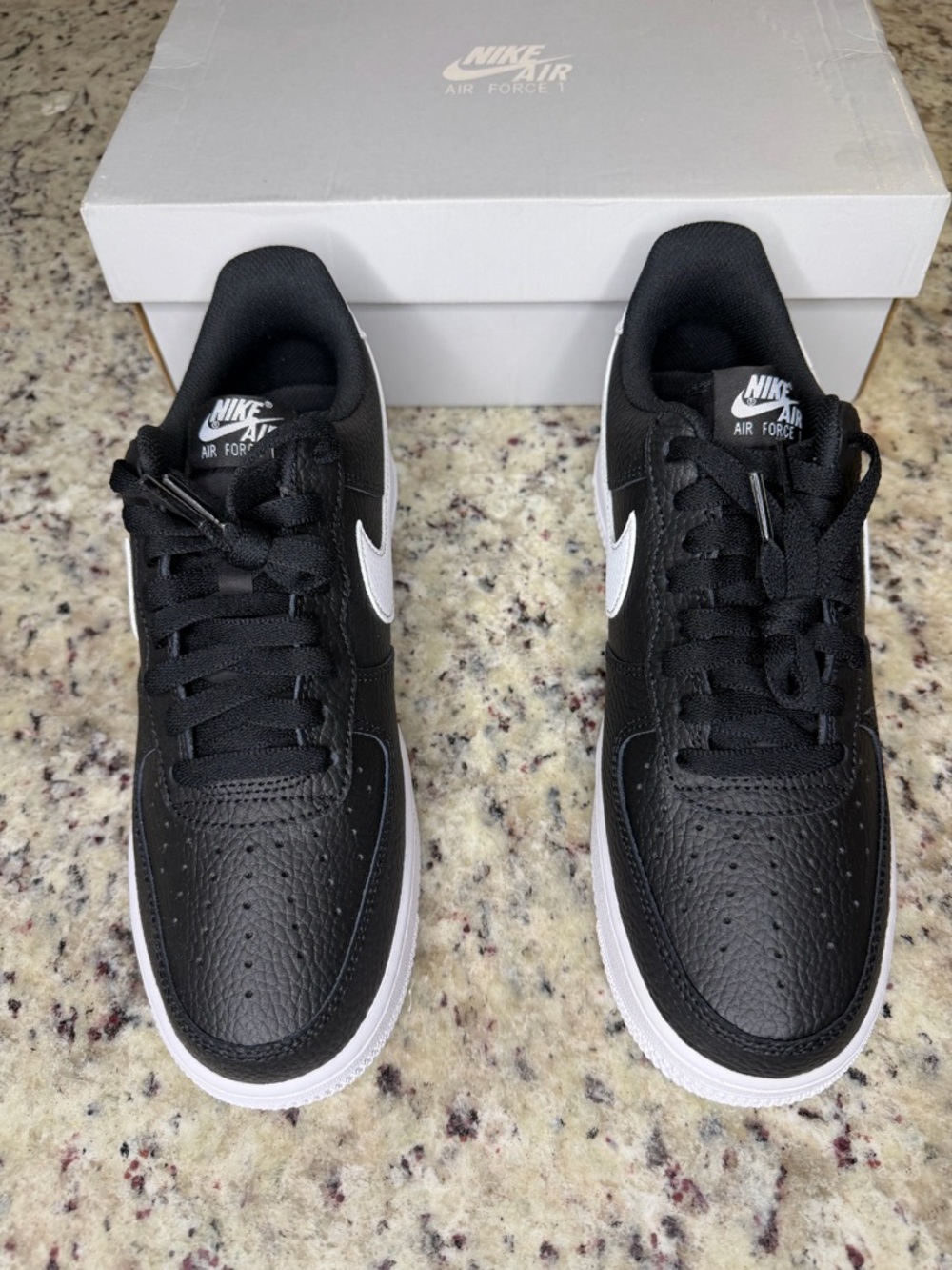 Nike Air Force 1 Low Men's Sneakers - Black/White size 8 men